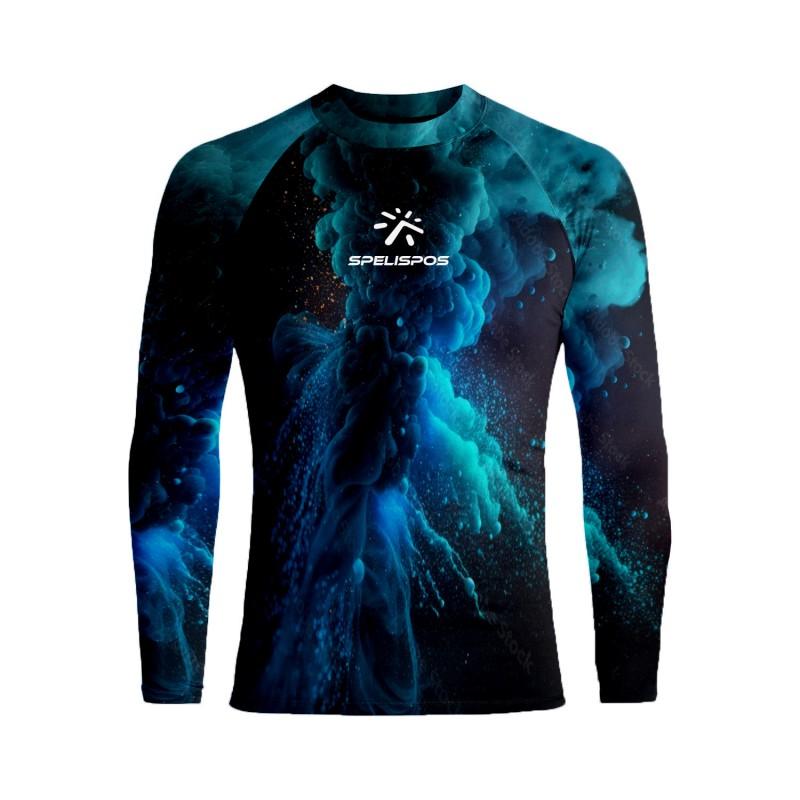 Mens Long Sleeve Hooded Rash Guard Surfing Diving Swimming UV Protection Quick Dry Sportswear