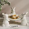 2026 Latest Models DIY Rabbit-shaped Resin Mold for Display, Rabbit Storage Tray Plaster Silicone Mold