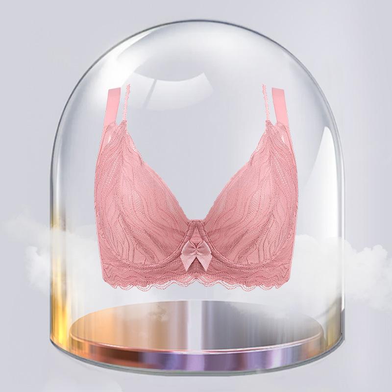 Ultra-thin Large-size Beautiful Back Underwear, Big Breasts Show Small Bras, Breathable Cup, Sexy Anti-sagging Gathering Bra