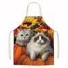 Thanksgiving Sunflower & Pumpkin Oil-Proof Kitchen Apron
