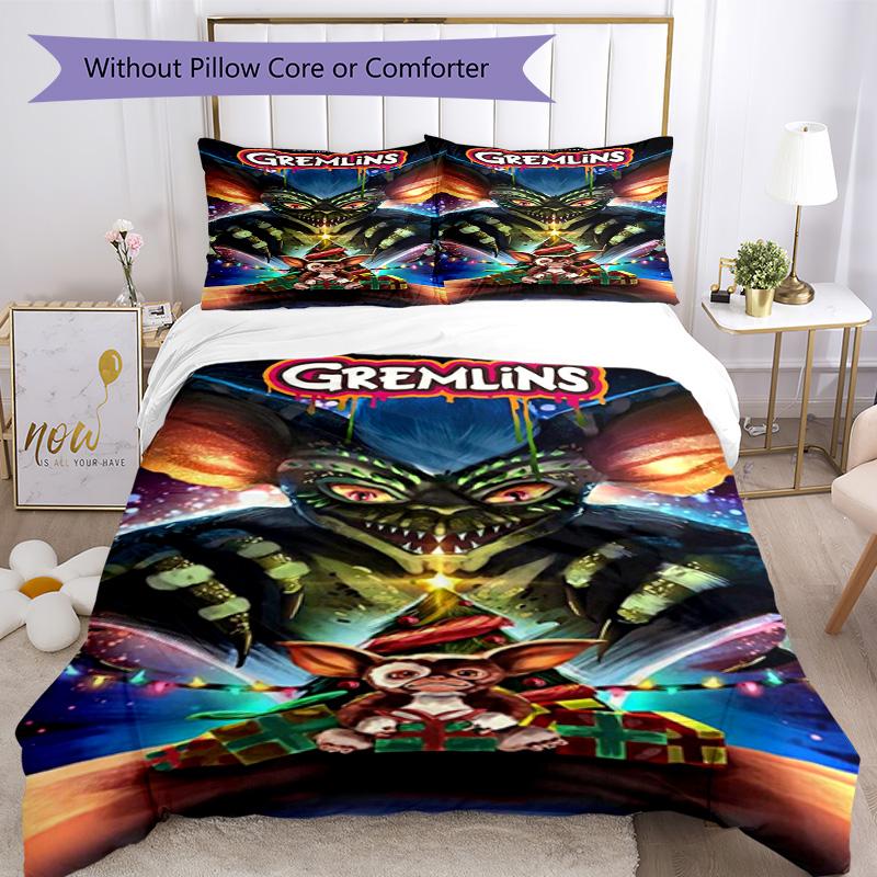 Gremlins Bedding Set Suitable for Dormitory Machine Washable Christmas Gift