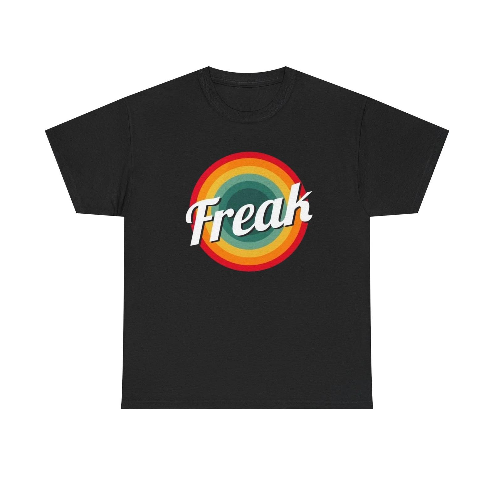 Футболка с принтом Freak Унисекс Плотный Хлопок Новинка Подарок XL