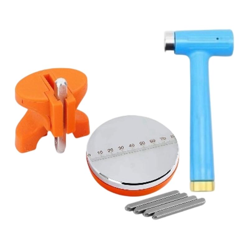 Набор из 3 стальных буквенных клейм для изготовления ювелирных изделий и штамповки по металлу. Практичный молоток для штамповки и фиксатор клейма. 1