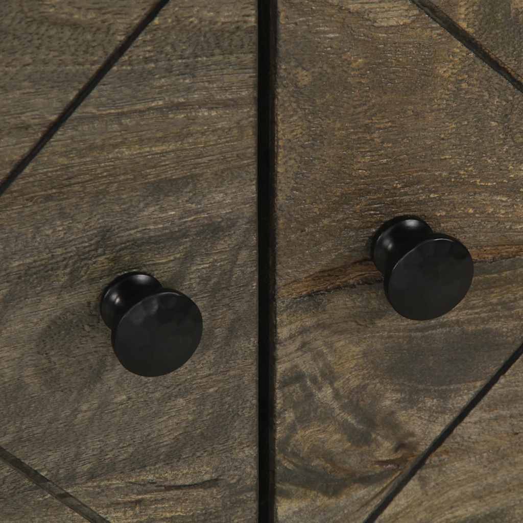  Coffee Table, Black, 80x50x40 Cm, Solid Mango Wood