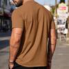 Solid Color Round Neck Pure Cotton Casual Sports Short Sleeve Top