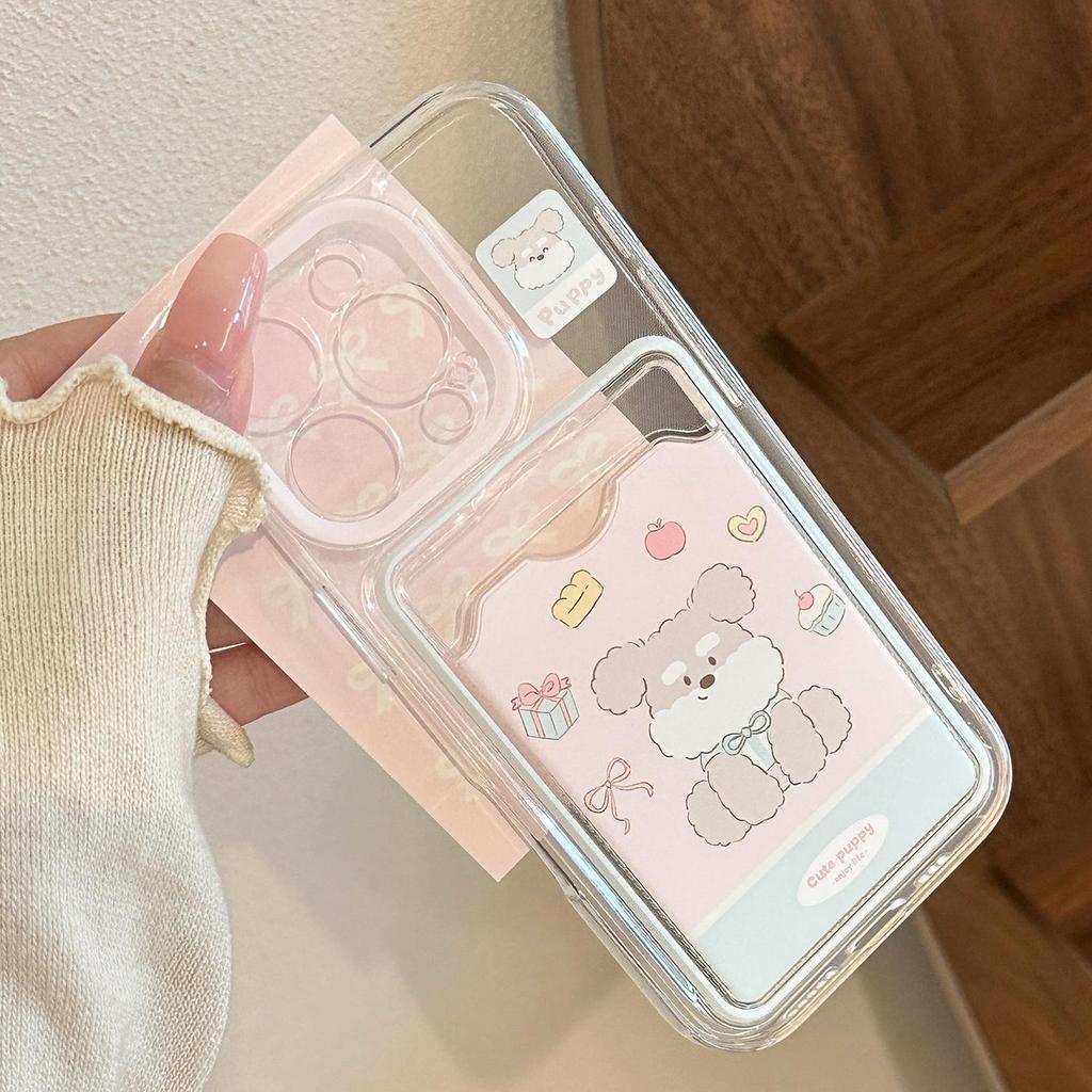Apple Card Holder Phone Case MVUCA Pink Cute Dog