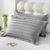 60s Long staple cotton pillow cover satin jacquard pillow case for home hotel Embroidered silky pillowcase for sleeping pillows