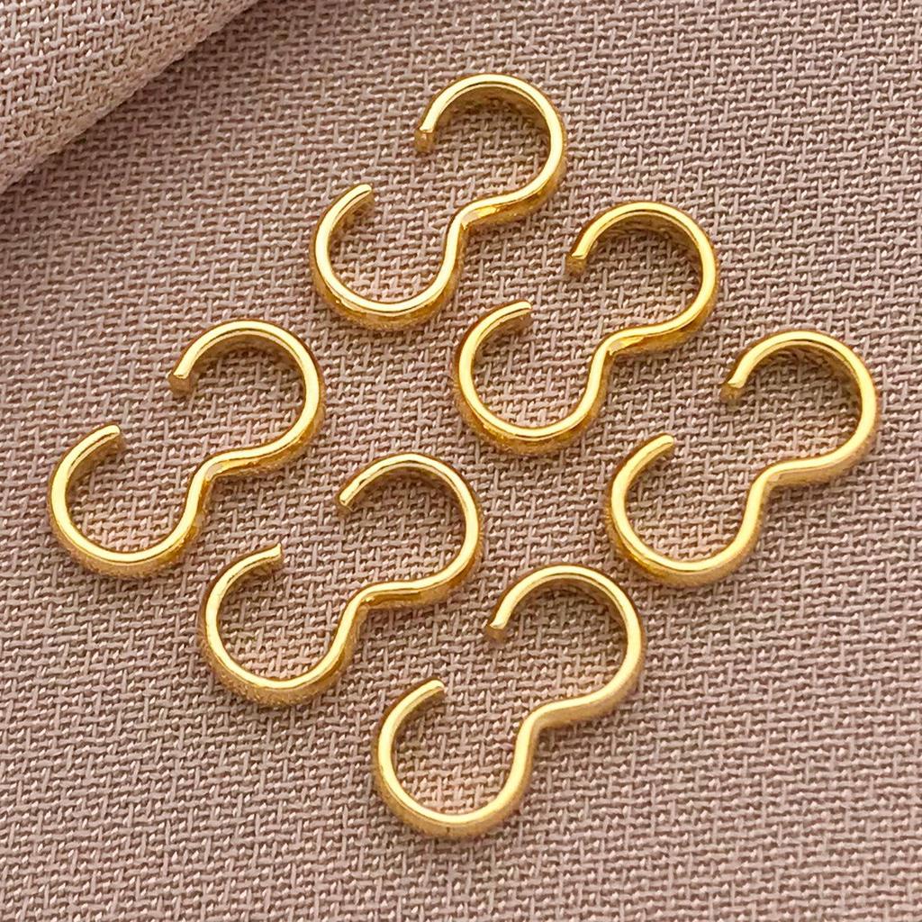18K Gold-Plated Copper Three-Character Buckle Clasp for DIY Jewelry: Bracelet, Necklace, or Pendant End
