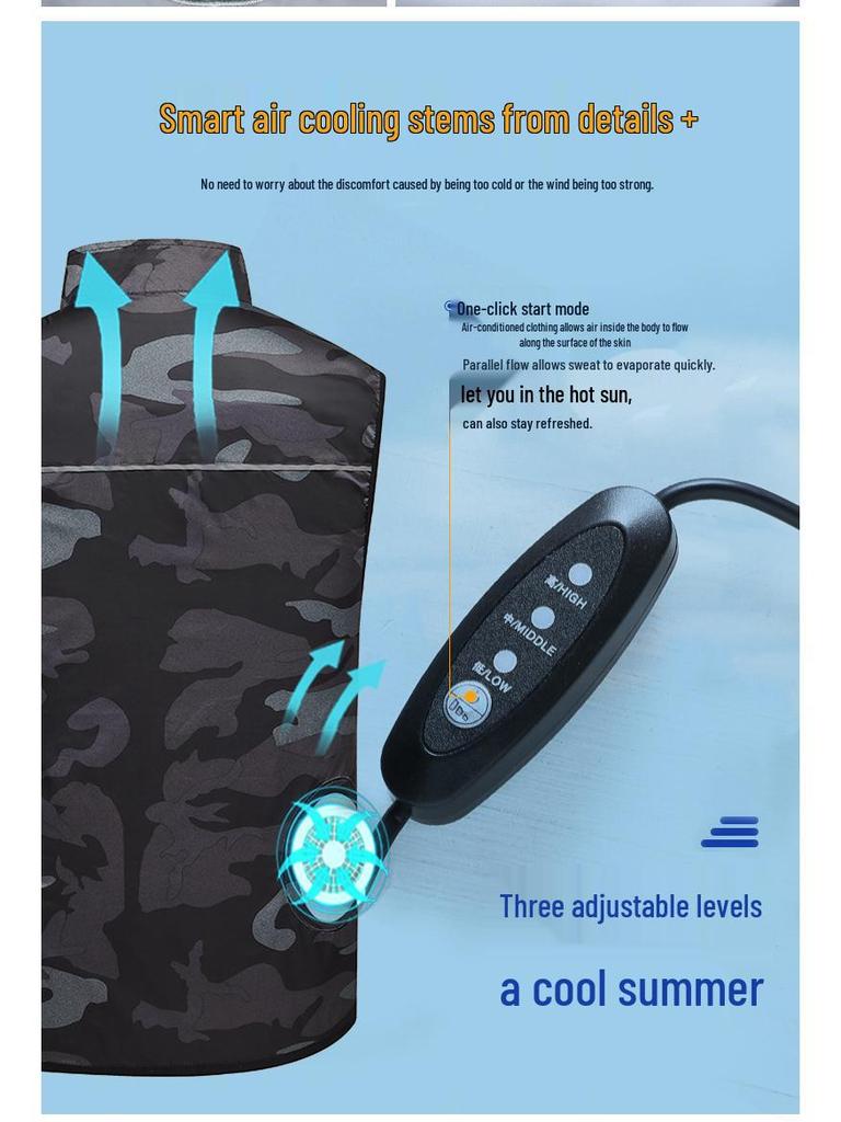 Summer Cooling Vest: Cross-Border Japan-Korea Style, Sleeveless, Heatstroke Prevention, Ideal for Outdoor Activities and Fishing.