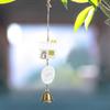 Cute Wind Chimes Bell Ornament with Resin House Decor for Garden Window Courtyard DecorationType B White