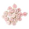 26pcs / Bag   English Letter Pendant Metal Round Pendant for Jewelry Making Craft