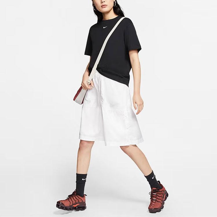 Nike Sportswear Essentials Embroidered Logo Short-Sleeve T-Shirt Women Tops Black CT2588-010