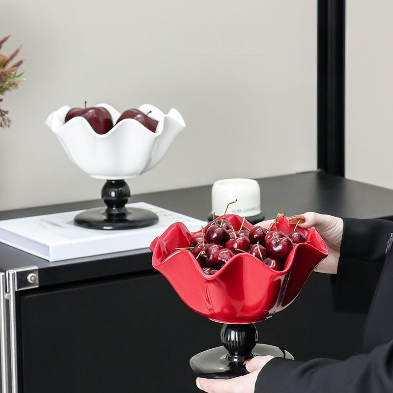 BRKeramik Obstteller Haushalt Wohnzimmer Snackschale Aufbewahrungstablett Dessertschale Küchenorganisator und AufbewahrungsbehälterEY