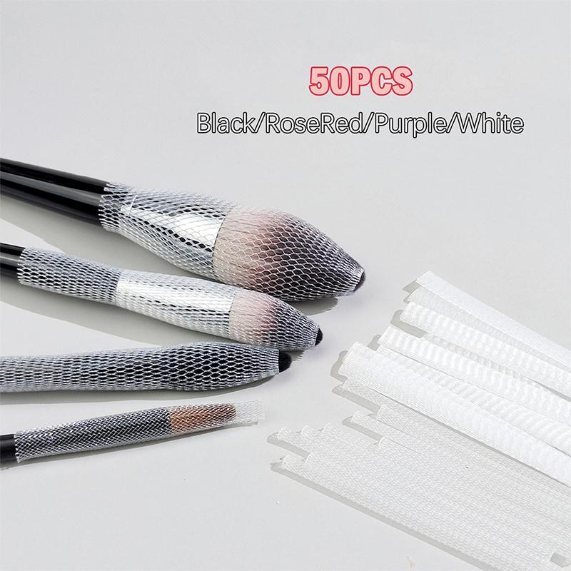 50 Stück Make-up-Pinsel Schutznetz 1 cm breit Kosmetikwerkzeuge Stiftabdeckung
