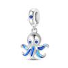 S925 Silver Cute Dog Charms Bead Keychain Animal Puppy Teddy Yorkshire Terrier Crab Paw Whale Rooster Snake Crocodile Jewelry