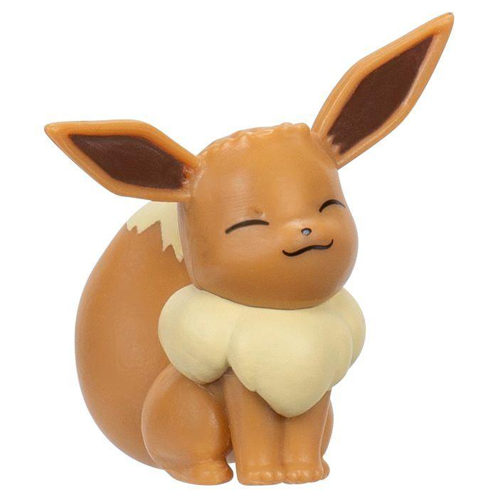 Pokémon - PKW3614 - Lot de 6 Figurines de Combat, avec Pikachu, Pottrott, Milza, Sheinux, Evoli et Machollo, 5 cm chacun