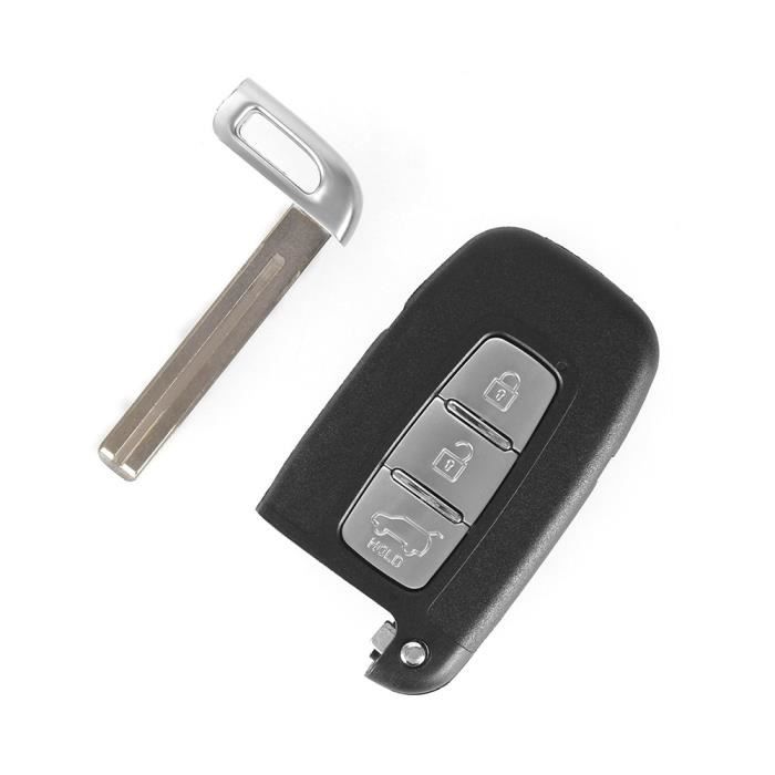 Coque Clé pour Hyundai ix20 ix35 Elantra Veloster Kia Picanto Rio Venga - 3 Boutons - Plip télécommande avec Lame Phonillico®