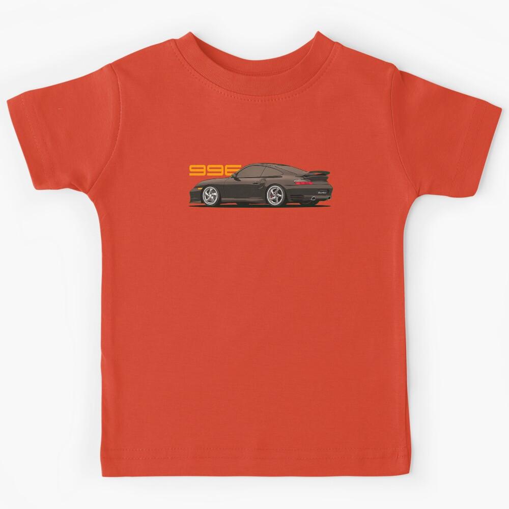 2004 black 996 turbo illustration Kids T-Shirt 100