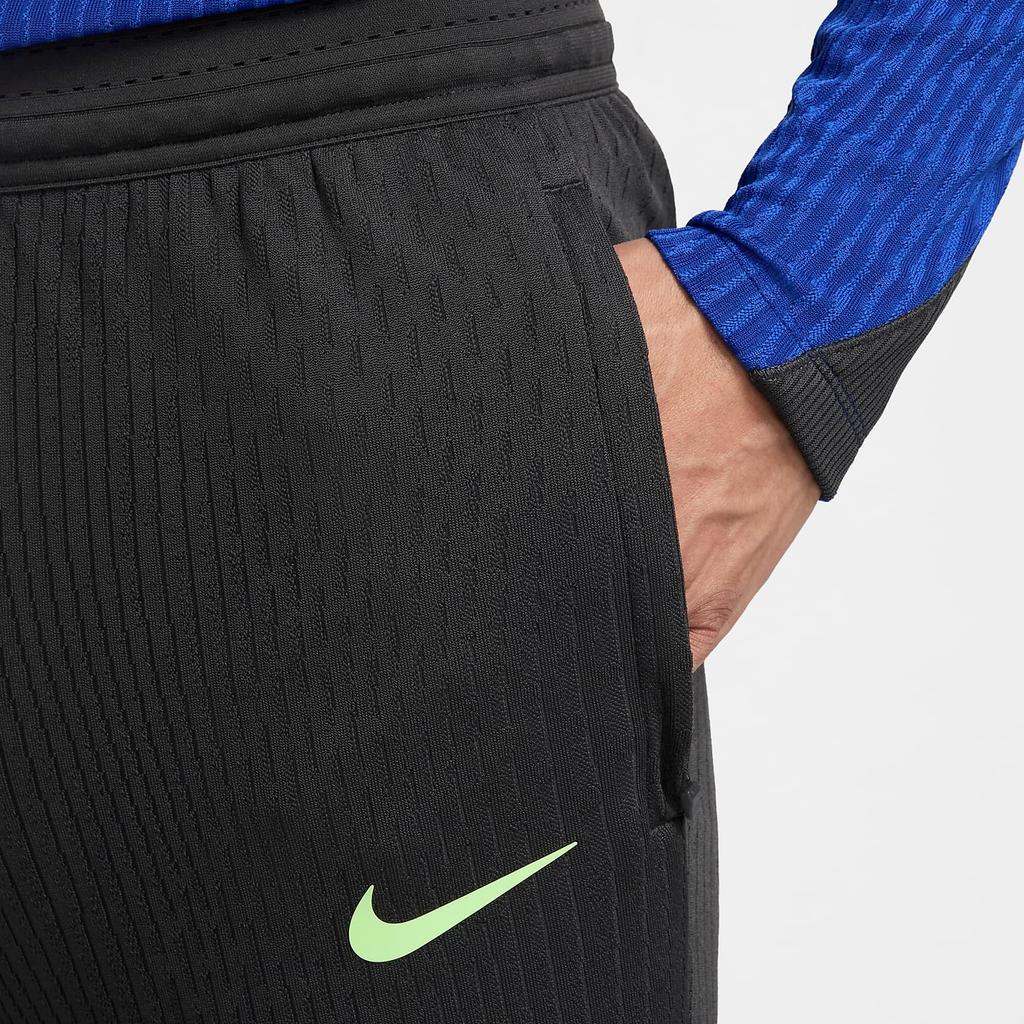 Nike FCDri-FIT ADV FW24 Barcelona Strike Elite Third Knitted Sports Pants Men Bottoms Dark-Gray Bronze Impact-Yellow-Green FQ2343-060