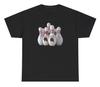 Scared Bowling Pin Meme T Shirt Funny Bowl Hobby Silly Graphic Gen Z Humor Tee