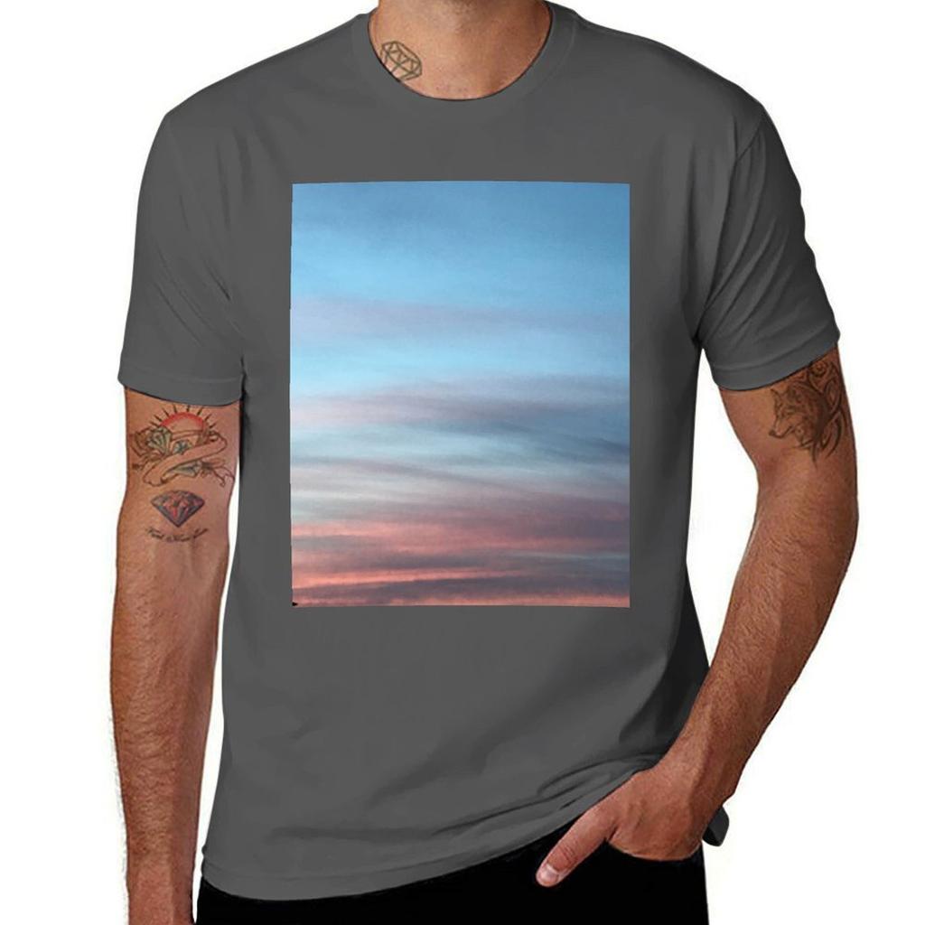 Sky Gradient TShirt Casual Light Summer Short Sleeve Top