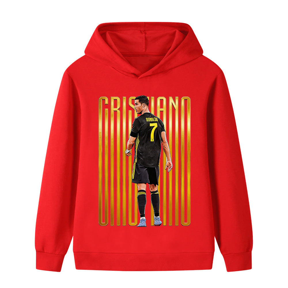 Herbst Kinder Kapuzenpullover, Fußballathlet Mehrfachaufnahme Porträt Druck Pullover Hoodie, Komfortables Lässiges Oberteil für Jungen Mädchen Tägliche Kleidung und Party 100 bunt