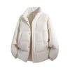 Men's And Women's Casual Solid-color Stand-up Collar Jackets, Men's Loose And Thick Cotton Jackets With Large Pockets