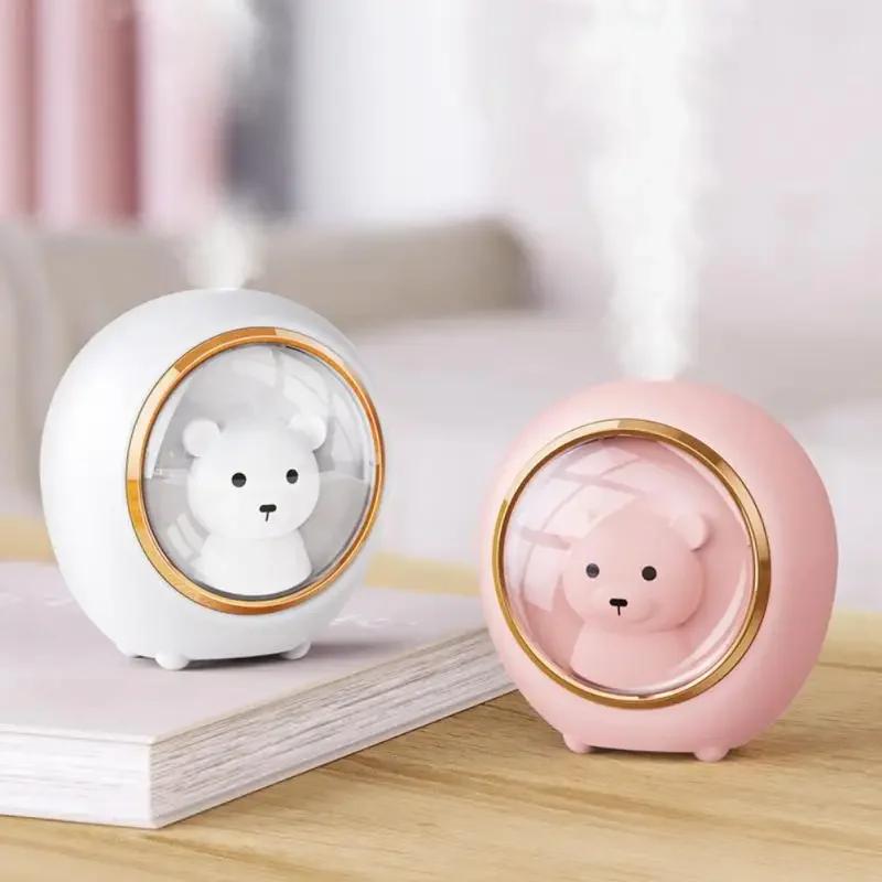 Umidificator USB drăguț pentru animale de companie Space Bear Night Light Car Home Cute Cartoon Gift Umidificator