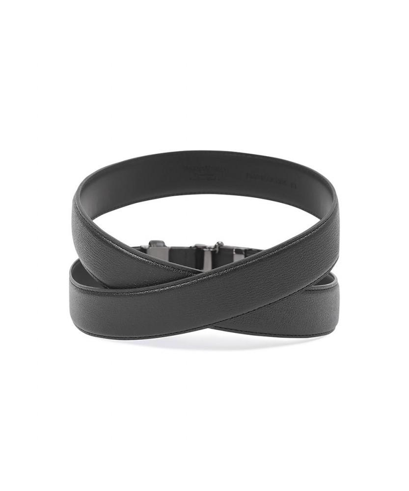 Benobelo Derby Embossed Cowhide Check Square Automatic Belt Black_Bmg1Acb1106K1