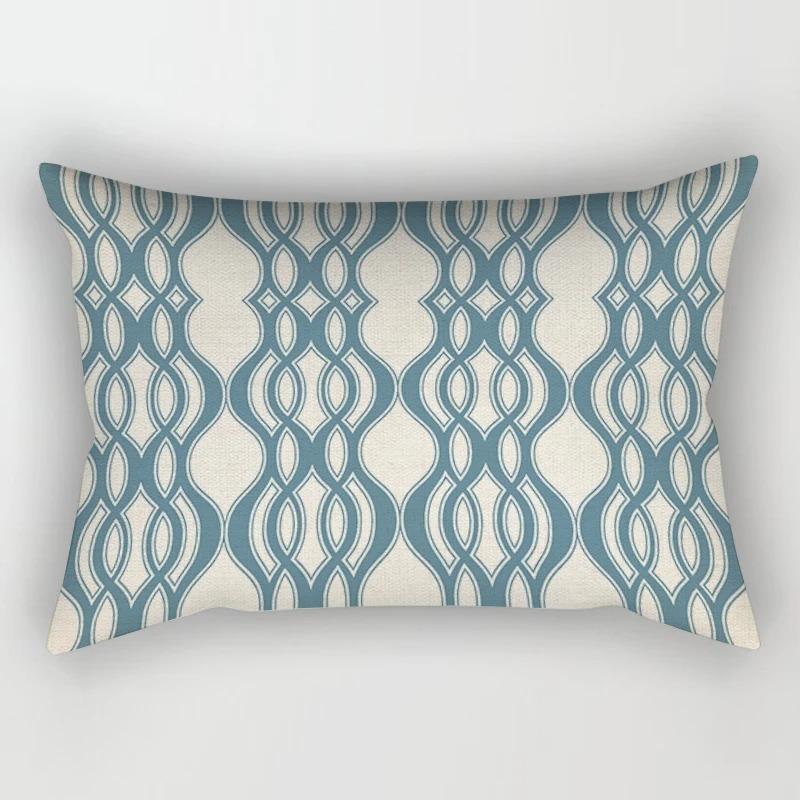 Nordic Sweet Home Light Blue Geometric Pillowcase Decorative Sofa Cushion Cover Pillowcase