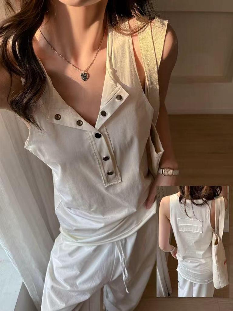 Women's Pure Cotton Large Simple Versatile Camisole Vest