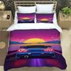 Set Biancheria da Letto Stampata Retrò GTR Racing Set di Biancheria da Letto Raffinato Copripiumino Set Piumone Set Biancheria da Letto Lusso Regalo di Compleanno