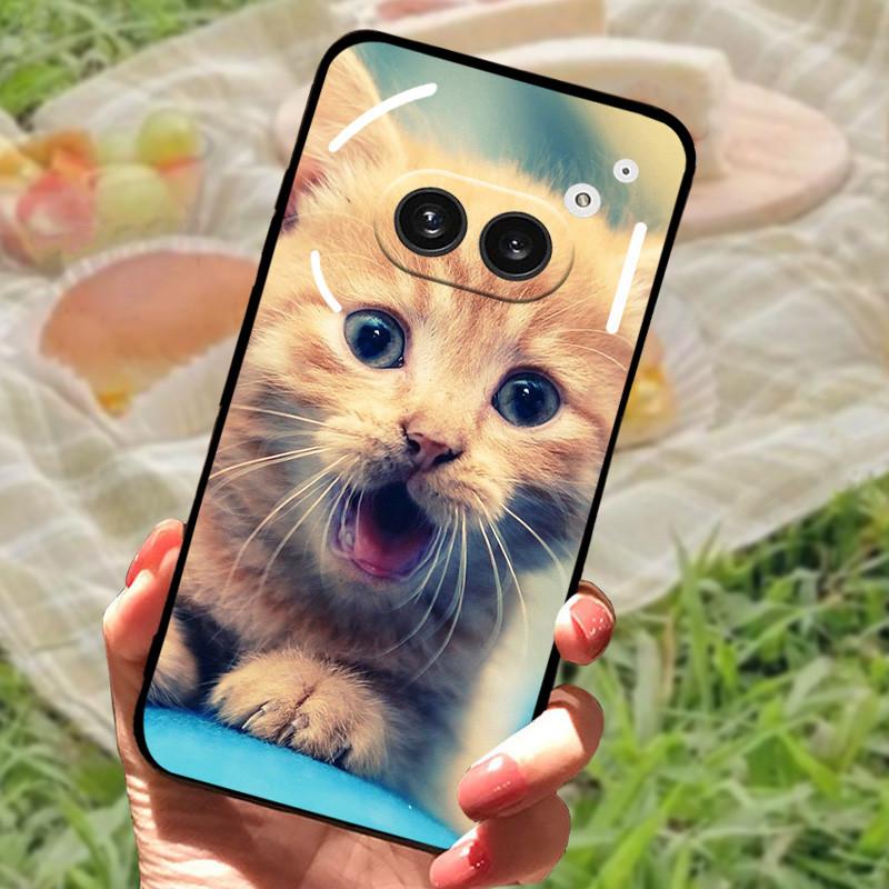 For Nothing Phone 2A Case Cover Silicone Soft Fashion Black Bumper Funda Coque for Nothing Phone 2A Full Protective A142 Capa