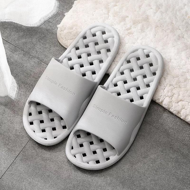 Anti-Slip Hollow Bath Slippers - Leak-Resistant Home Shoes for Couples