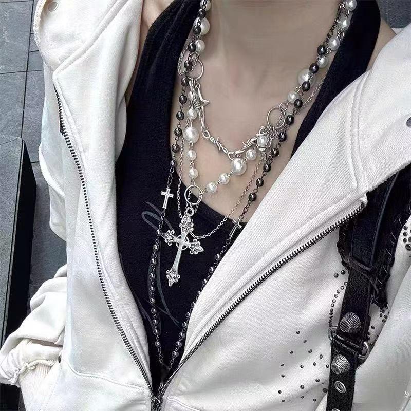 Y2K Spicy Girl Δερμάτινο Τσόκερ Κολιέ Dark Star - Αγνή Επιθυμία Αλυσίδα Κλείδας