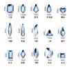 Light Blue Special-Shaped Diamond, Blue Water Drop Style, Flat-Bottomed Special-Shaped Diamond Mixed Diy Nail Art Jewelry.