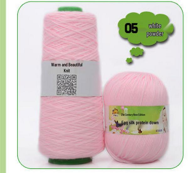 Filato di Cotone al Latte con Proteine della Seta per Maglieria e Uncinetto per Sciarpa per Neonato