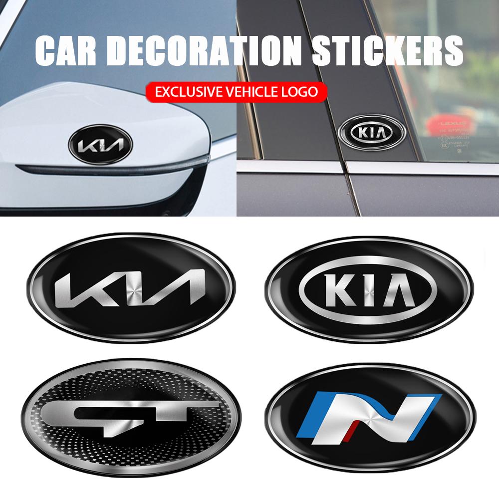Car Body Emblem Metal Stickers Decor Badge Decal Accessories For KIA Sportage GT RIO Ceed Picanto Pegas Sorento Niro Soul Cerato EG4