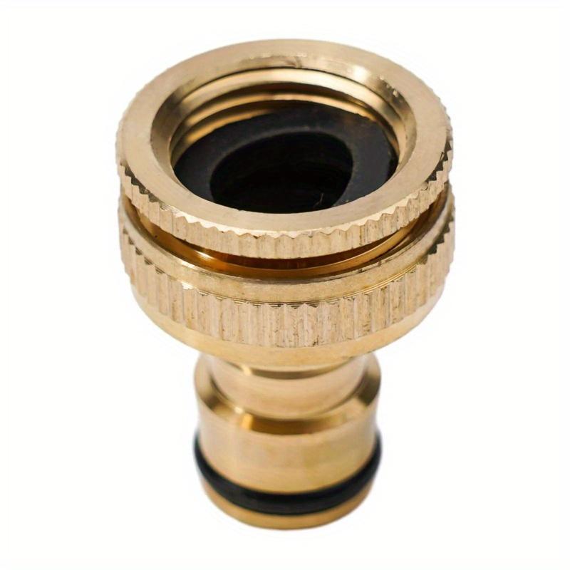 2Pcs Brass Hose Tap Connector 3/4" 1/2" Garden Threaded Water Pipe Adapter Fitting Faucet Connector Accessories