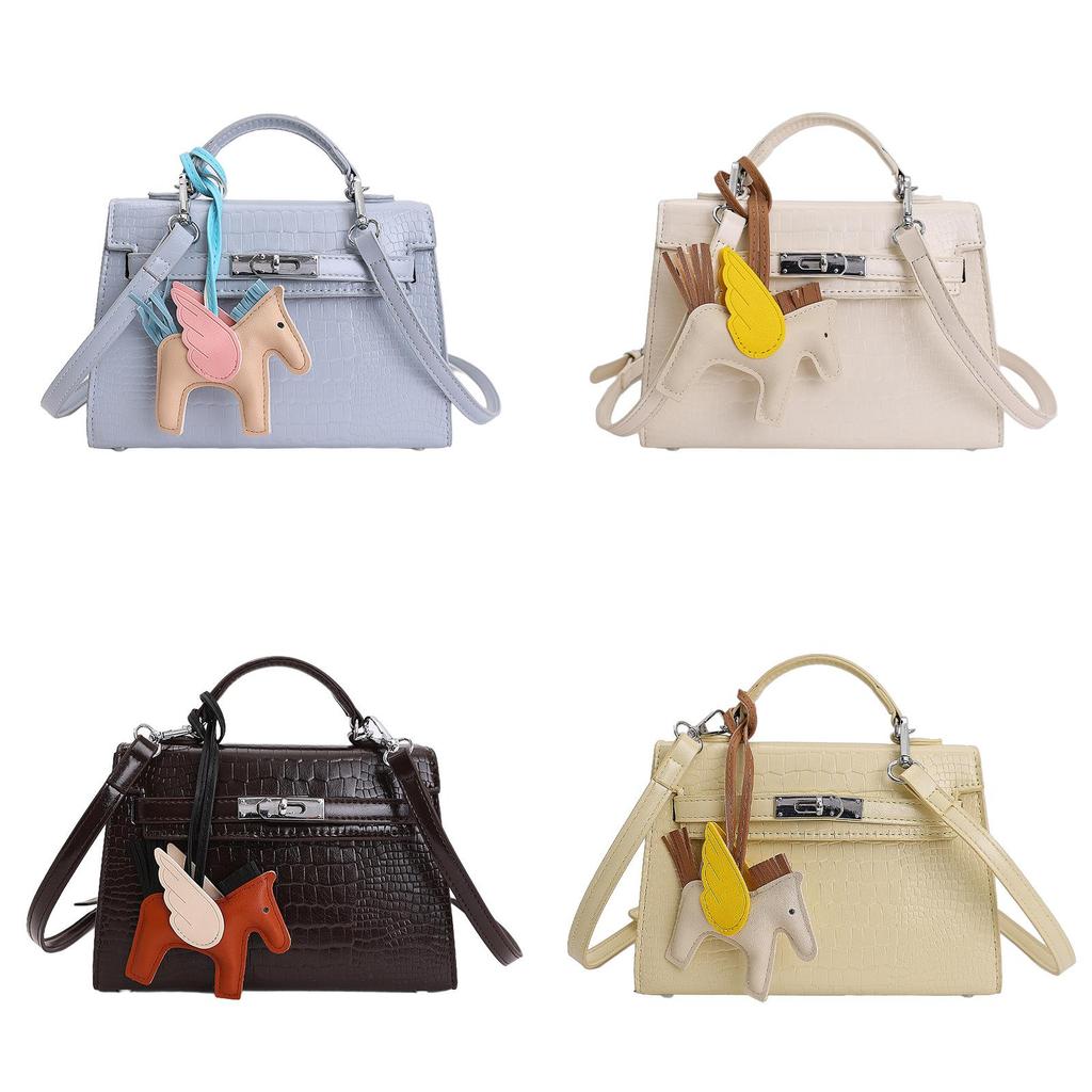 Classic Pu Snake Skin Crossbody Bag With Lock Closure For Daily Urban Use