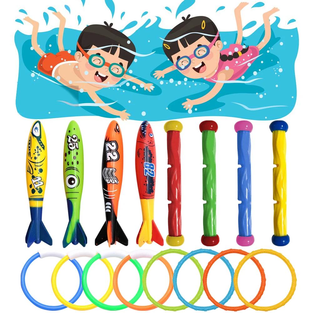 4Pcs Pool Games Sinking Toy Multicolor Underwater Diving Toys Creative Cartoon Pool Sinking Toys Swimming Pool Accessories