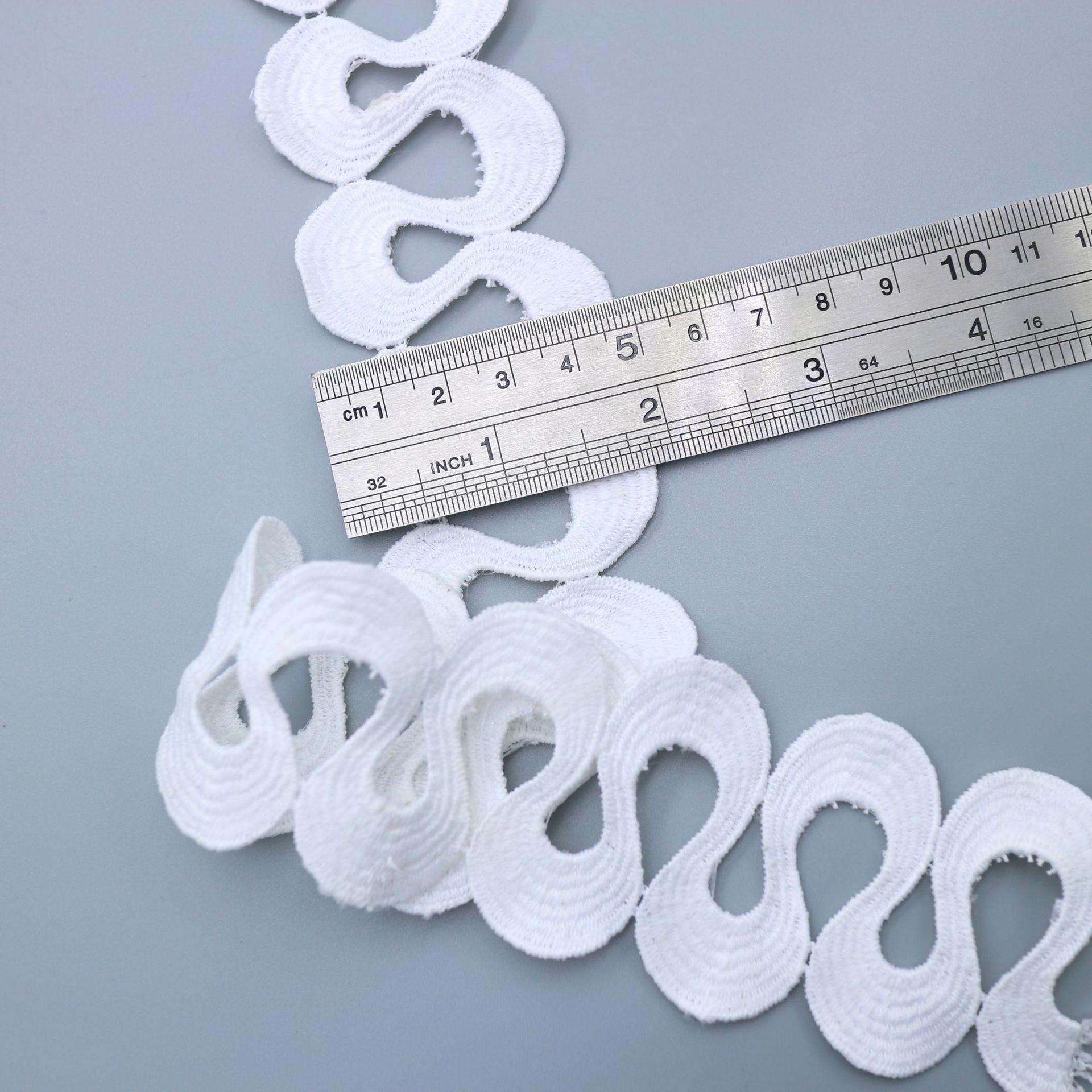 5 см Кружево Водорастворимое Молочный Шелк Кружево Кружево Компьютерная Вышивка Одежда Шторы Аксессуары Свадебное Платье Сделай Сам JS40813