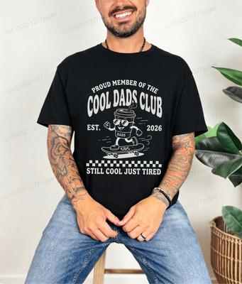 Unisexs Clothing Cool Dads Club Printed Unisexs Tshirt Shirt Tshirt Funny Dad Tshirts Daddy Tee Tops Clothes Short Sleeve Clothing