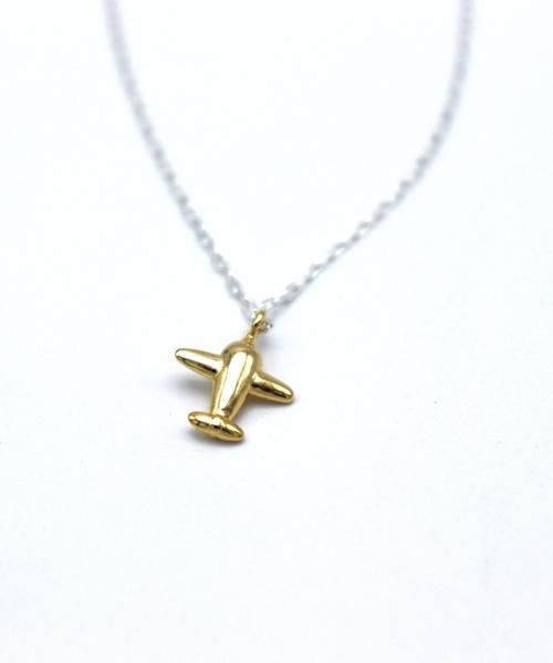 Bonbeau Tiny Airplane Pendant Simple Necklace Airplane Pendant Silver Chain Necklace