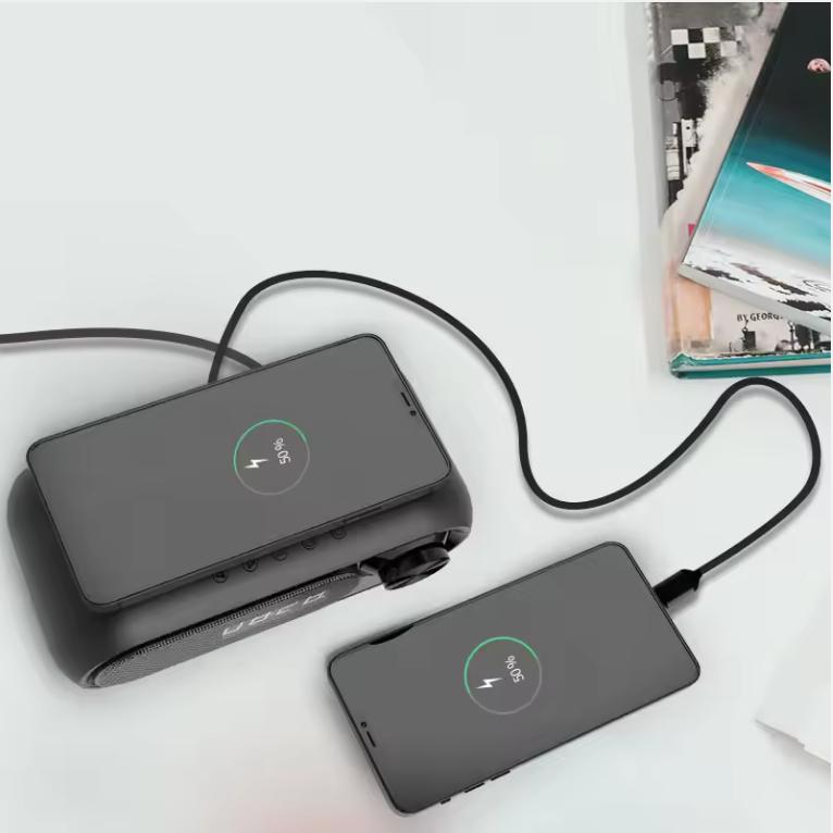 Xiaomi 3 Ln 1 Multifunctional Wireless Bluetooth Speaker Charging LED Clock Alarm FM Radio TF Card Speaker with Wireless Charger