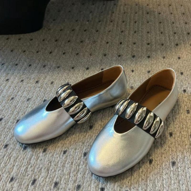 Fashion Spring Summer Flat Casual Single Shoes European American Comfortable Round Toe Mary Jane Ballet Shoe Shallow Mouth Mother Shoes