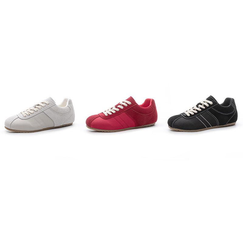 Flat-bottomed ballet fashion training shoes women's spring soft-soled versatile white shoes lightweight casual sports shoes red Forrest Gump shoes