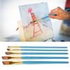 5Pcs Blue Nylon Hair Drawing Brush Art Painting Set Tool(flat)