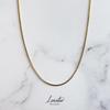 [LUXSTAR] Snake Chain Necklace, Sterling Silver 925, Gold Plated, Men's & Women's, with Adjustable Chain (Gold, 45cm + 5cm)