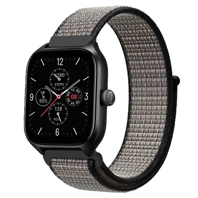 20mm 22mm Nylon Loop Band For Amazfit GTS 4/3/3pro/2e/GTS 2 Mini/GTR 4 47mm/GTR 2/Stratos 2 3 Strap For Amazfit Bip 3 Pro Correa